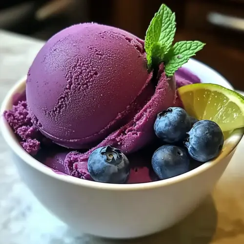 Keine Abwanderung Heidelbeer-Sorbet