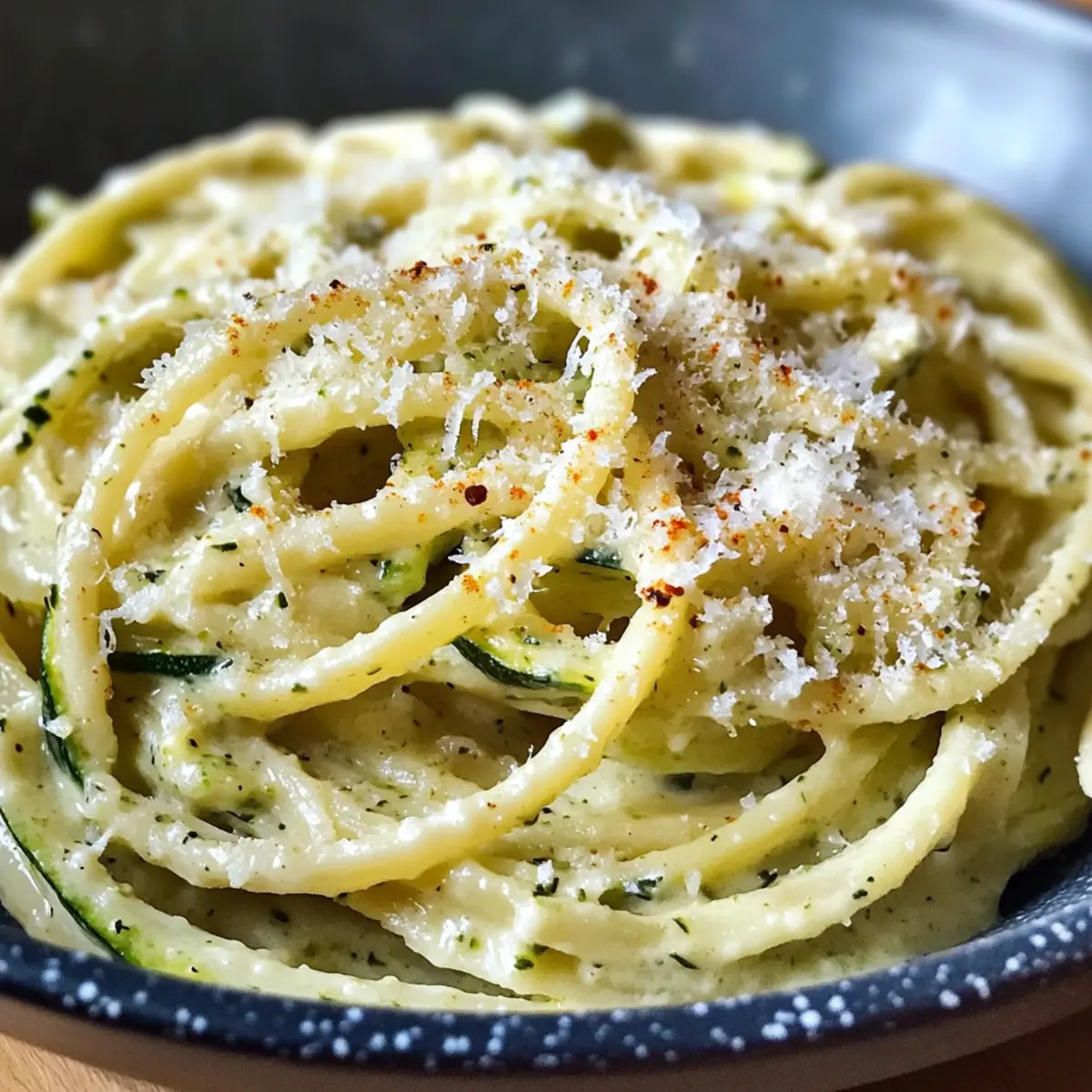 Schnelle cremige Zucchini-Pasta