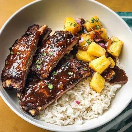 Langsame Koch Hawaiianische Rippchen