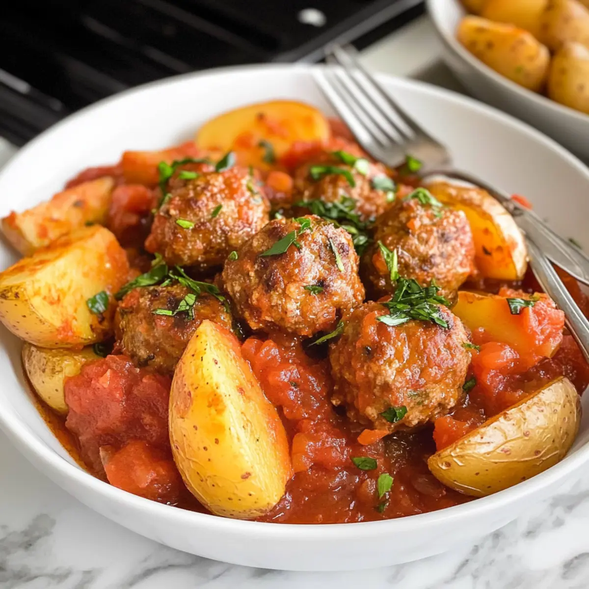Soutzoukakia mit Kartoffeln