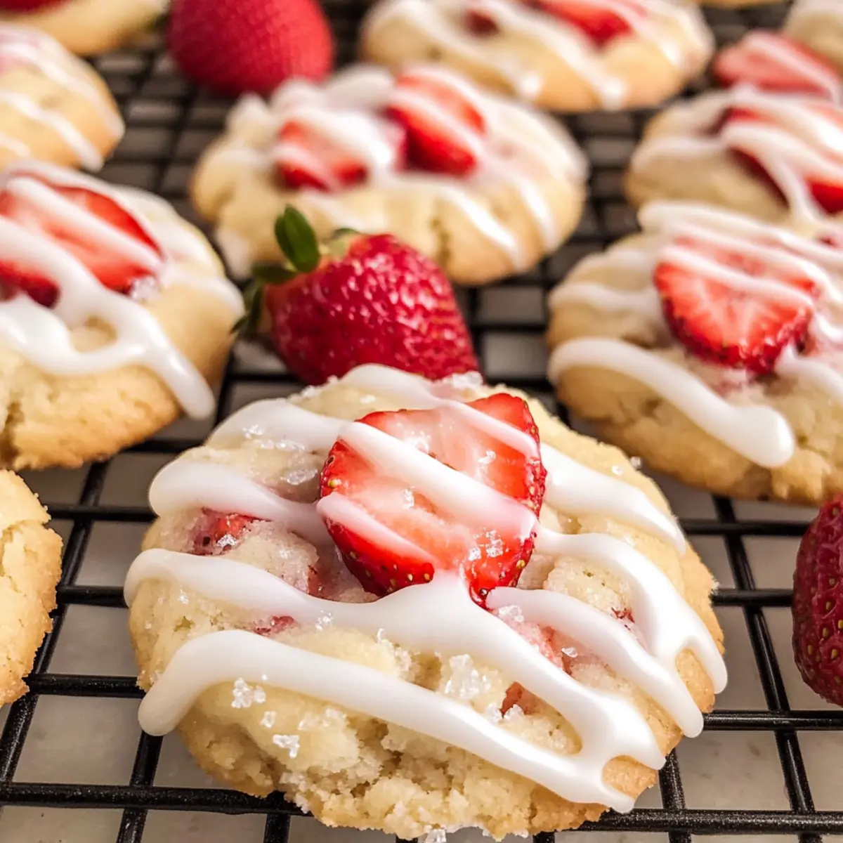 Erdbeerkuchen Plätzchen