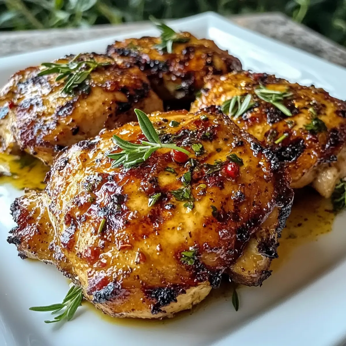 Sommer Gegrillte Hähnchenschenkel