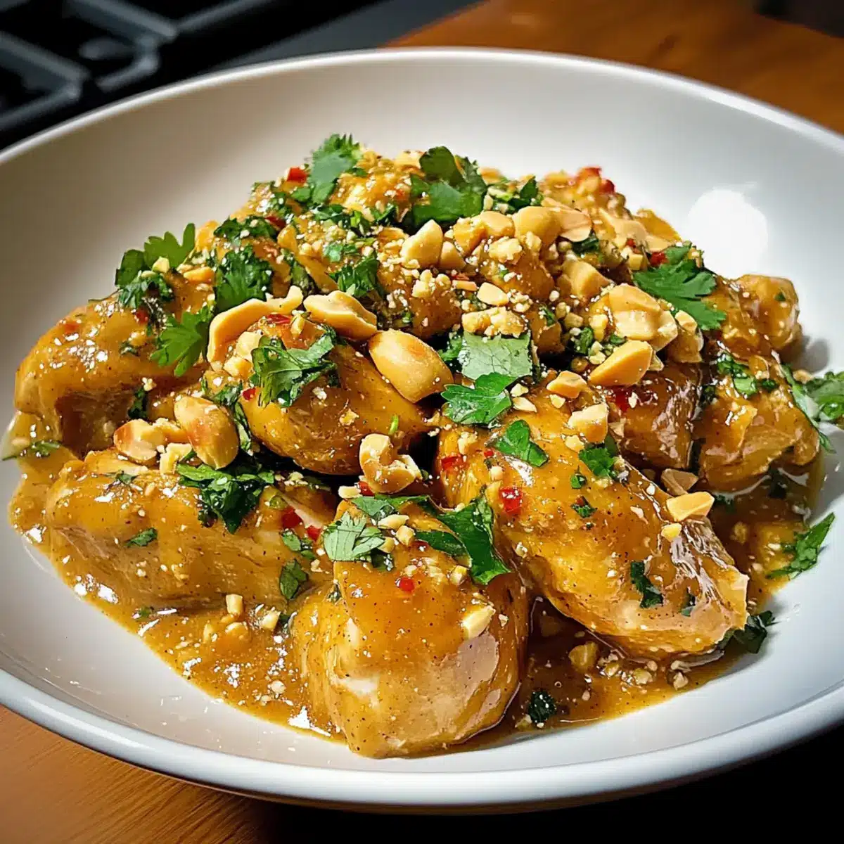 Thailändisches Erdnuss-Hühnchen