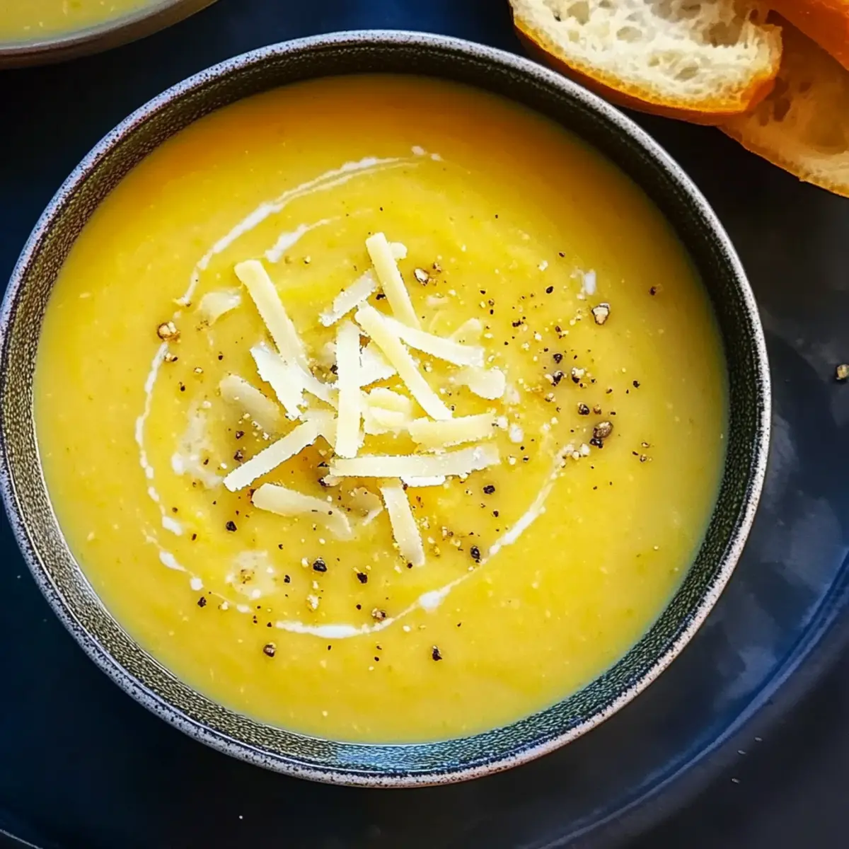 Gelbe Kürbis-Suppe
