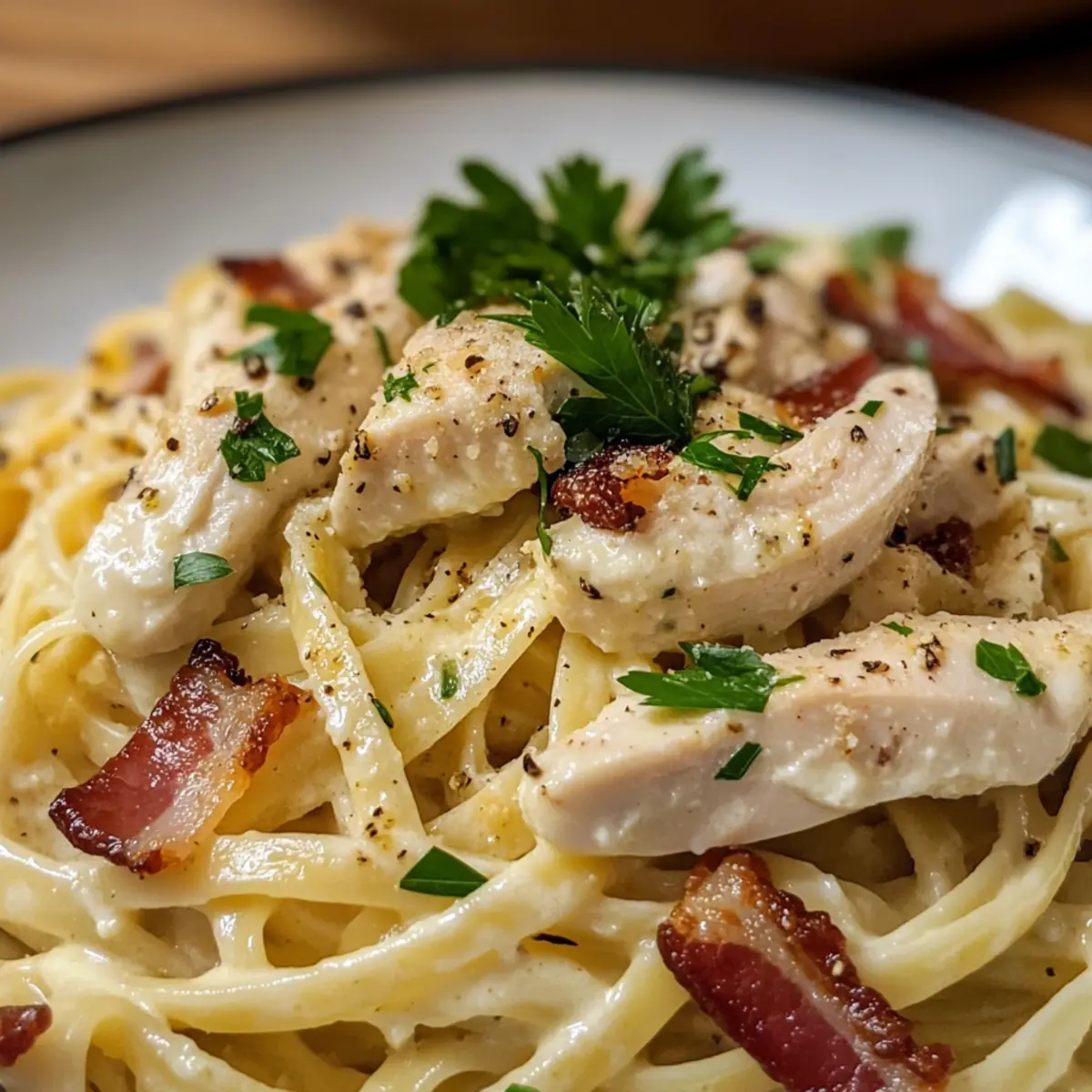 Hühnchen Carbonara
