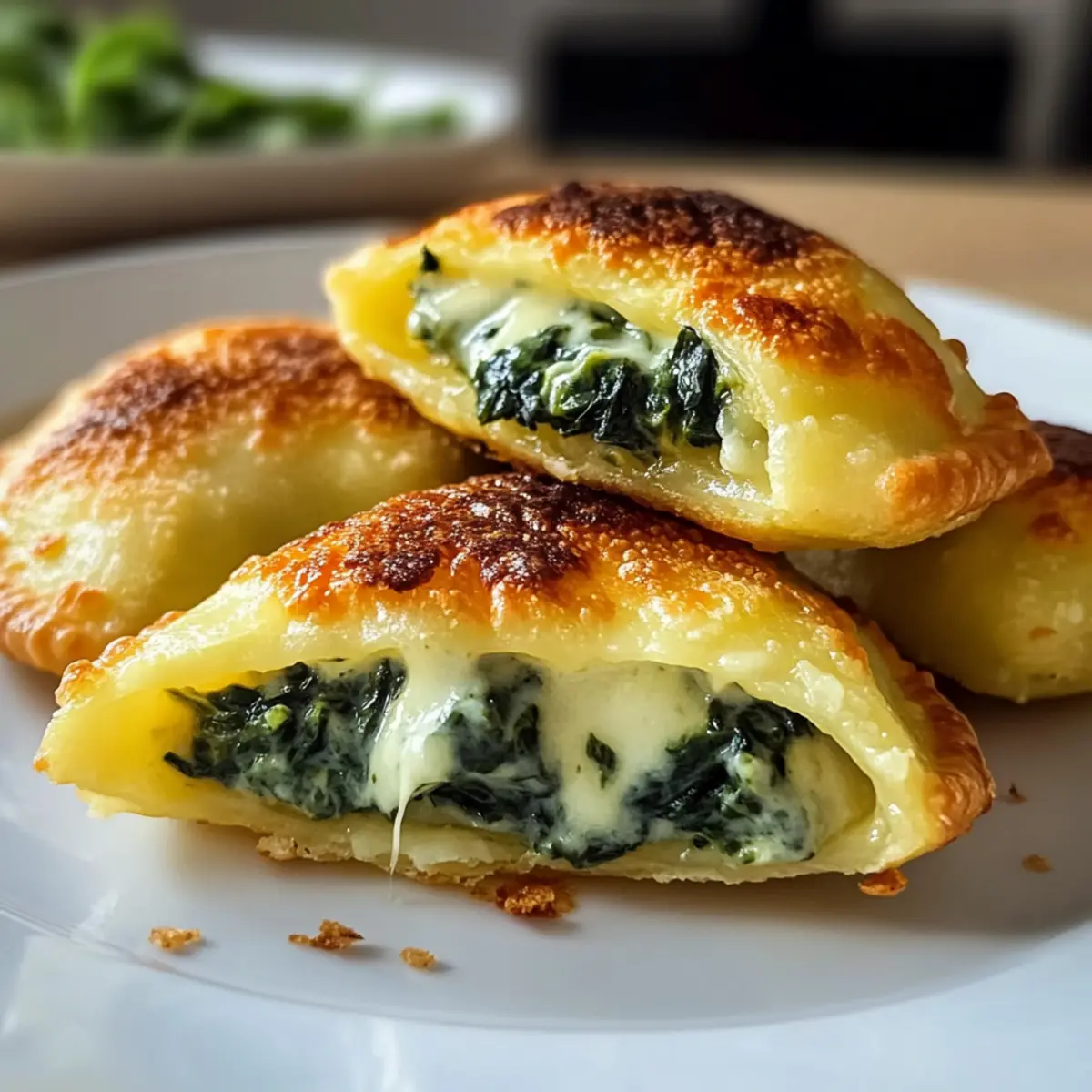 Kartoffeltaschen mit Frischkäse-Spinatfüllung