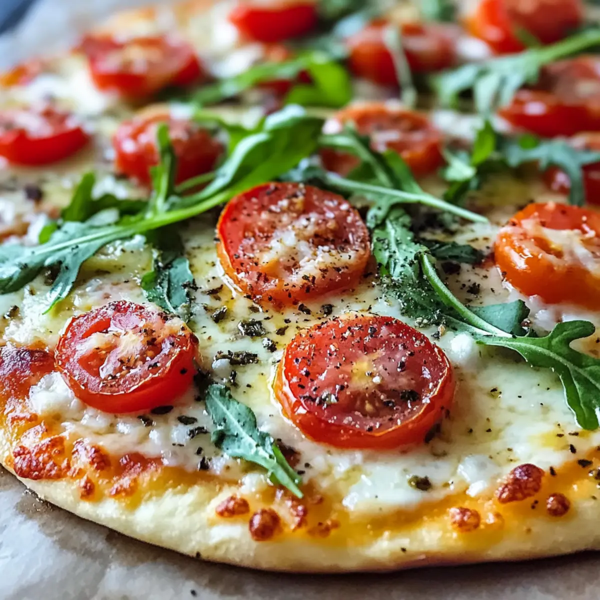 Pizza with cottage cheese