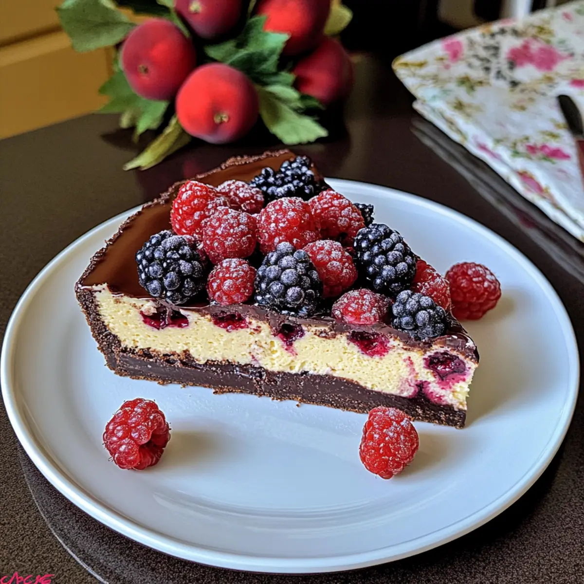 Schokoladen-Beeren-Cheesecake