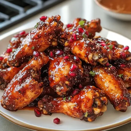 Rauchige Harissa- und Granatapfel-BBQ-Flügel