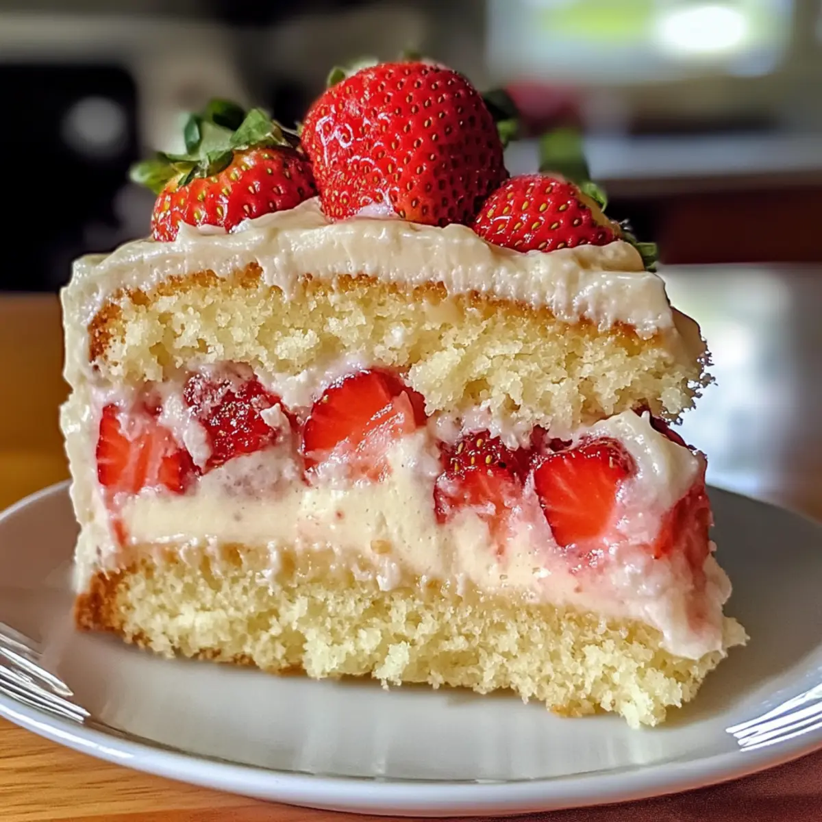 Erdbeerpudding-Delight-Kuchen